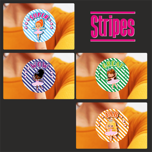 Dancestickerrangestripes